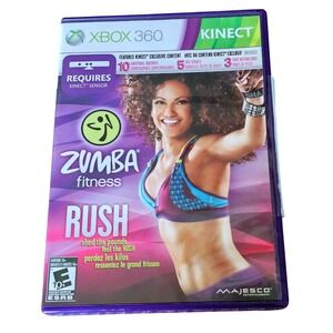 Zumba Fitness Rush Xbox 360 Kinect‎ Game Majesco Complete with Manual NTSC